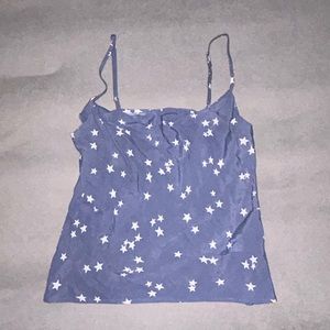 Spaghetti Strap Blue with White Stars Blouse / Top - By Together - Women’s M